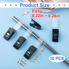 HINZIC 10pcs Plastic Garden Flag Clips Anti-Wind Flag Stoppers for Small Flags Pole