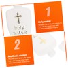 ORFOFE 6pcs Holy Water Bottles Refillable Containers Cross Design for