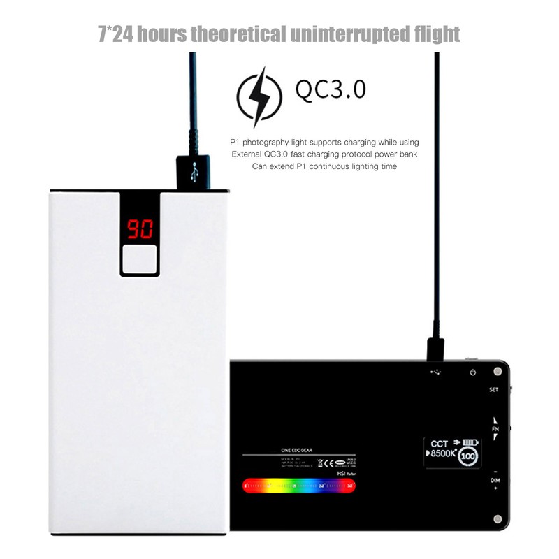 BOLING P1 Fill Light Portable Small Adjustable for Camera RGB