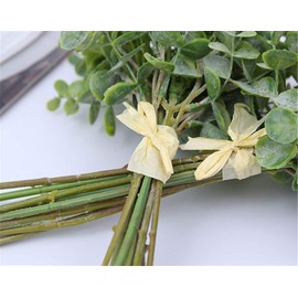 Skyseen Artificial Flowers Eucalyptus Leaf Babys Breath Gypsophila Bouquets Wedding Party Home Decor,Pack of 1(White)