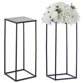 Nuptio Black Vases - 2 Pcs, 23.6 Inch Tall, For Wedding & Home Centerpieces