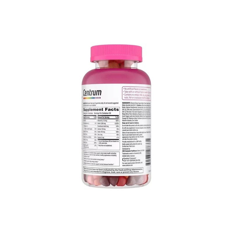 Centrum Multivitaminas Belleza 100 Gomitas Uñas Piel
