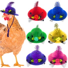 ComiMag 6 Pieces Chicken Hats, Doll Hats, Bear Clothes, Stuffed Animal Clothing, Chicken Helmets