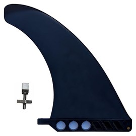 Center Fin 8" Longboard for SUP 8" Fin for airSUP by saruSURF Screw Hard Flex for US box (Black Rev)