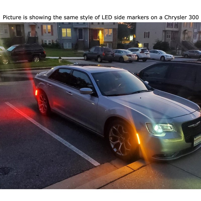 iJDMTOY 4pc Set Black-Out Dark Lens Front/Back Full LED Side