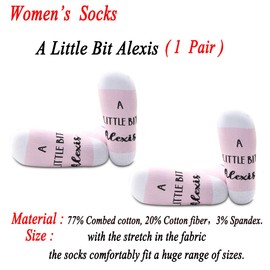 JXGZSO A Little Bit Alexis Socks (A Little Bit Alexis 1 pair)
