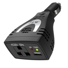 CHUNCSIL75W Car Mounted Inverter DC12V to AC 110V/220V Car Power Transformer Power Converter for Vehicles