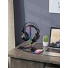 New bee Headphone Stand RGB Headset Holder with 1 USB-C