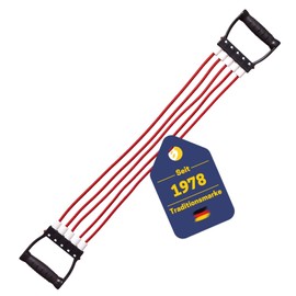 Best Sporting Expander Fitness I Bänder Krafttraining in rot I Widerstandsbänder Krafttraining durch 5 Zugseile á 15kg I Trainingsband I Ideal für Ganzkörpertraining
