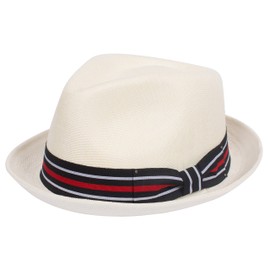 DRY77 Porkpie Pork Pie Fedora Hat Trilby Cuban Cap Summer Cool Straw Men Hot, Ivory, SM