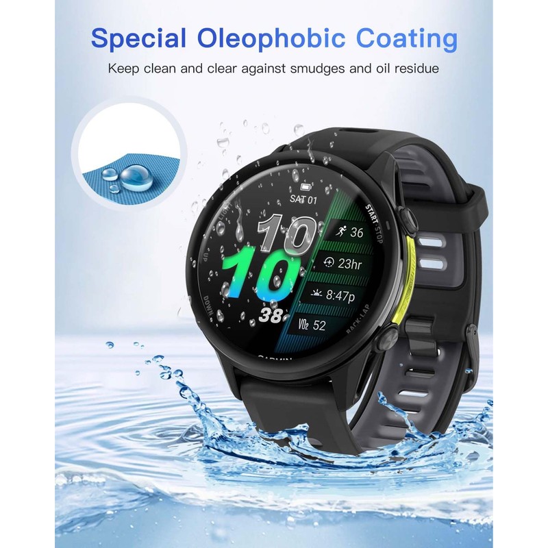 2 Pack Screen Protector for Garmin Forerunner 970, 3D Full