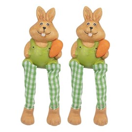 Ideen mit Herz Decorative Figures with Floppy Legs, Spring & Easter, Edge Seater, Edge Stool, 18 cm (Easter Bunny 1)