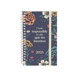 Finocam - Spiral Agenda Design Collection 2025 Week to View Horizontal January 2025 - December 2025 (12 months) Impossible Catalan