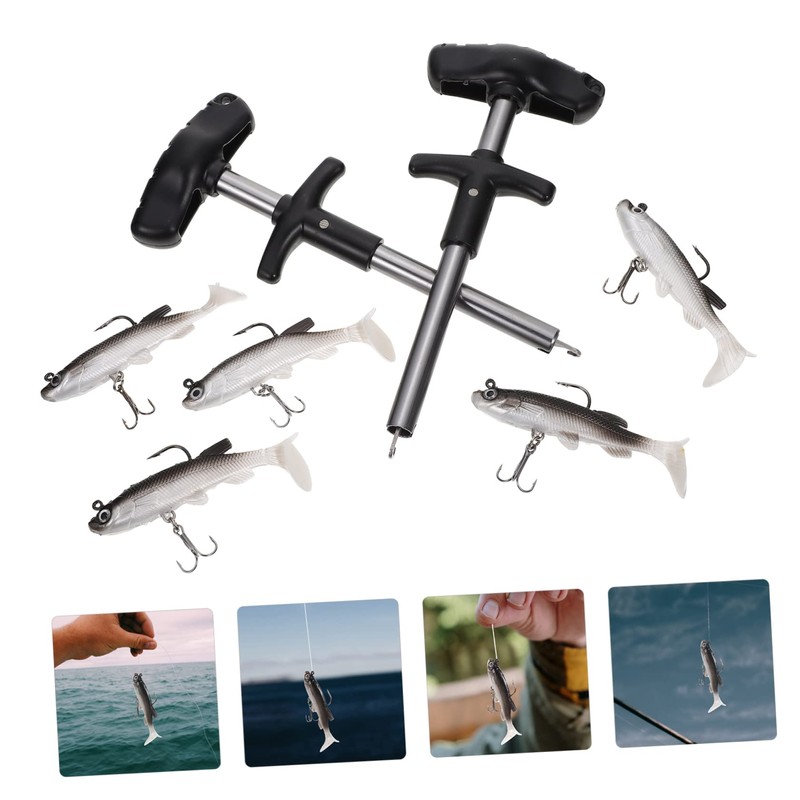 BESPORTBLE 7pcs Fishing Hook Remover Tool with Ergonomic Handle Vivid