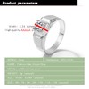 Men 925 Sterling Silver Cubic Zirconia Rings Circular Cut CZ