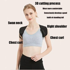 XILEAN S~XXL(45~100kg) Posture Corrector，Posture Corrector for Women Men，Open Shoulder Beautiful Back Brace Training Belt Corrector,Lower Back Brace（Unisex.(Red,M(60-70kg))