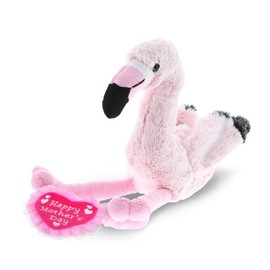 DolliBu Happy Mother's Day Super Soft Plush Pink Flamingo Doll Figure - Cute Stuffed Animal with Pink Heart Message for Best Mommy, Grandma, Wife, Daughter - 8" Inches