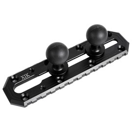 xik Kayak Boat Metal Track with T-Bolt 1" Ball, GPS/Fish Finder Accessories Mount Track, Marine T-Bolt Bracket Base,Boat Gear Track for Fishing Rod Holder, Cup Holder, Fits RAM B Size Dual Socket Arm