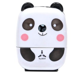 WMLBK Cute Desktop Rotary Hand Crank Pencil Sharpener - ABS Cartoon Animal Body Pencil Sharpeners for Home, Office, School, Artist, Students (Panda)