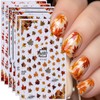 Fall Nail Art Stickers Fallen Leaves Nail Art Decals 6Sheets