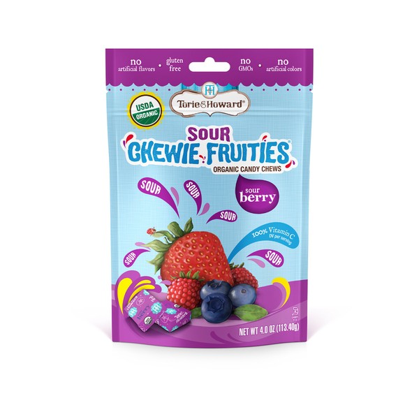Torie and Howard Chewie Fruities, Sour Berry, 4 Ounce