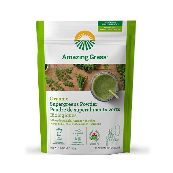 Amazing Grass Amazing Grass Organic Powder Smoothie Booster, Super Greens, Super Greens, 5.29 Ounce, 5.29 Ounces