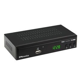 EMtronics EMFBR128HD Freeview Set Top Box 128GB Recorder 1080P with HDMI and Scart, Digibox Digital TV Receiver for Recording with PVR, 150+ Channels