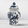 Creative Co-Op Decorative Ceramic Ginger Jar with Domed Lid, Blue