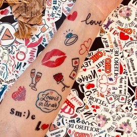 Yatatu Temporary Wedding Tattoos - Over 130 Temporary Tattoos for Weddings with Different Designs - Ready to Use Unique Pieces (Spanish Version)