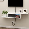 ChooChoo Floating TV Stand Shelf, Wall Mount Entertainment Center Media