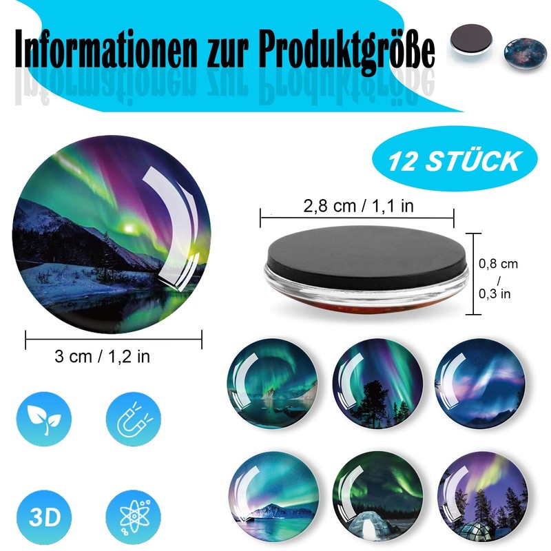 Fridge Magnets, Pack of 12 Fridge Magnet, Magnets for Magnetic