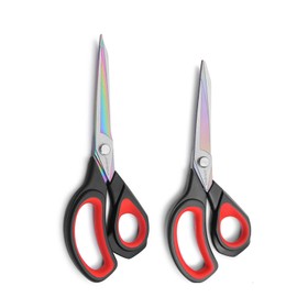 JARVISTAR Professional Dressmaking Scissors, Fabric Scissors with Soft Handle, Titanium Coating, Textile Scissors, Sharp Rustproof Stainless Steel Scissors, Cutting Fabric, Clothing, Leather, Jeans,