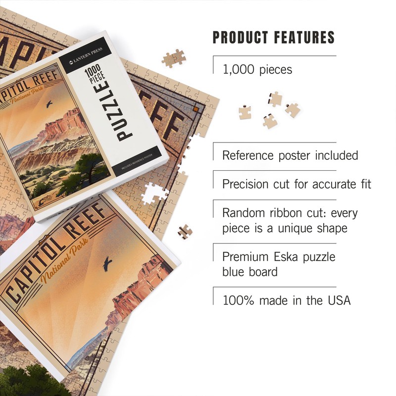 Lantern Press 1000 Piece Jigsaw Puzzle, Capitol Reef National Park,
