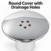 Round Shower Floor Drain Cover with Removable Waste Trap Insert