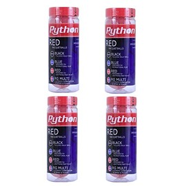 Python 3 Ball Can Red Racquetballs (Lightning Fast!) (4-Packs/Cans, 12-Balls)