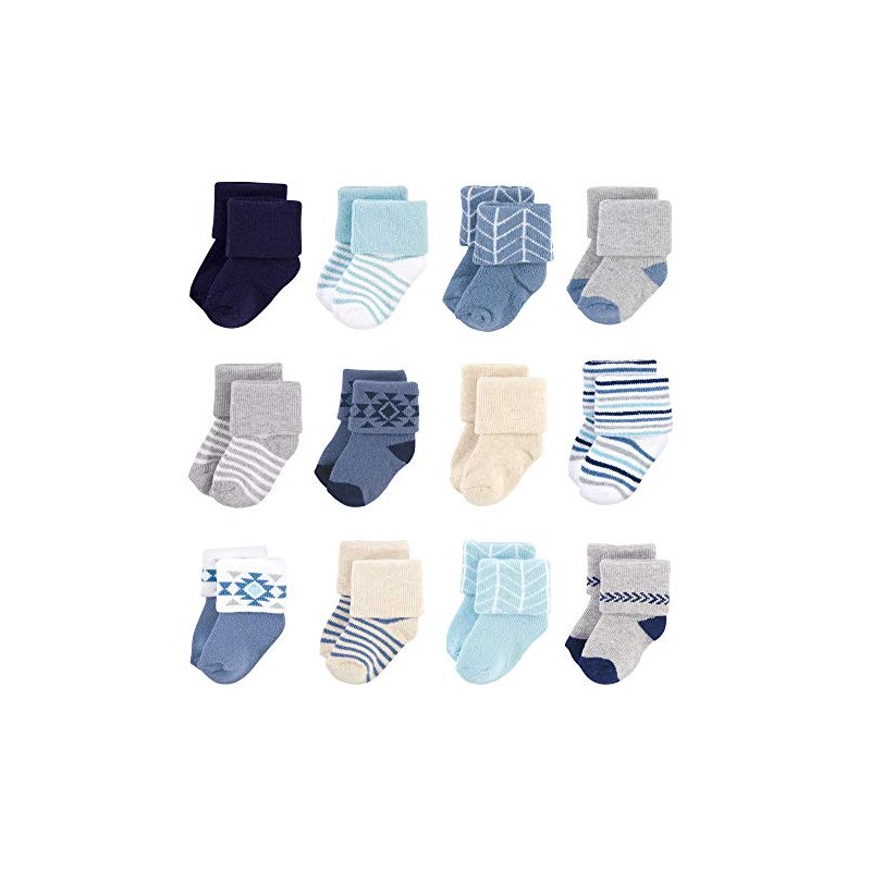 Hudson - Calcetines de algodón para bebés y niñas, Azul