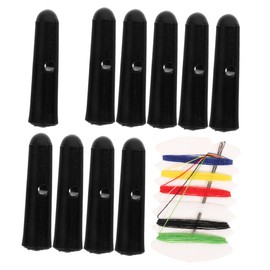 CAXUSD Pack of 10 Umbrella Tail Beads Long Handle Umbrella Caps Umbrella Repair Accessories Umbrella Accessories Replacement Umbrella Tail Beads Umbrella Repair Accessories Plastic, black