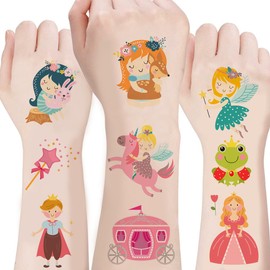 100Sheet princess Temporary Tattoos, Birthday Party Supplies, Decorations Tattoos Stickers, Cute Party Favors Kids Girls Boys Activity Gifts Classroom School Prizes Themed,Arts and Crafts (princess)