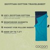 Cocoon Travel Sheet Cotton Sleeping Bag Egyptian Cotton, blue