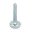 sourcing map Knurled Head Flat Full Thread Thumb Screws Fastener
