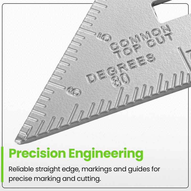 Hardys 7" Aluminium Combination Square - Straight Edge Tri Speed