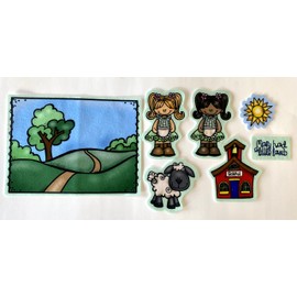Mary Had A Little Lamb 7 Precut Felt Figures for Flannel/Felt Board Stories Nursery Rhymes Preschool
