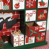 PIONEER-EFFORT Extra-large Wooden Christmas Advent Calendar with Drawers, 24-Day Countdown
