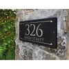 Stone Address Plaque With Engraved Numbers. Address Sign Made from