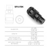 Squareplug SPX-FBK, Low Profile Heavy Duty Female 3 Pin XLR