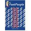 FeetPeople Curly Shoelaces, 1 Pair, Red/White/Blue