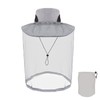 Grantop Midge Head Net Hat, Grey Nylon Mosquito Head Net