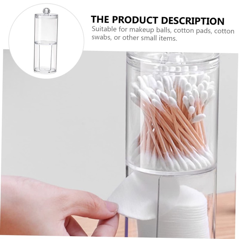 Zerodeko 2 Pcs Household Swab Organizer Double Layer Cotton Pad