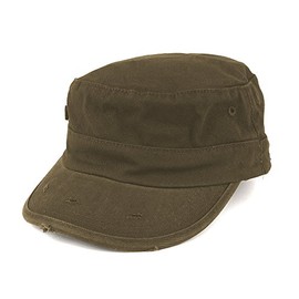 ARMYCREW Washed Cotton Army BDU Style Fitted Military Cap - Olive - L-XL