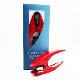 ClipperPro® Omega Fingernail Clipper - Ergonomic Large Nail Clippers for Women & Men | Heavy-Duty Nail Cutters | Fingernail Clippers with 180º Swivel Head (Ice Blue Edition)
